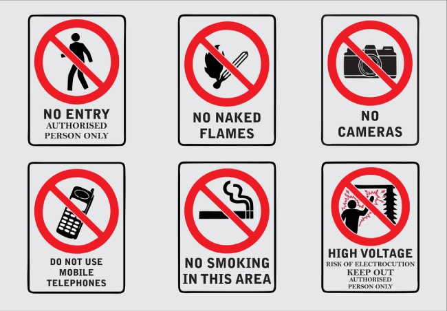 Prohibition Safety Signs